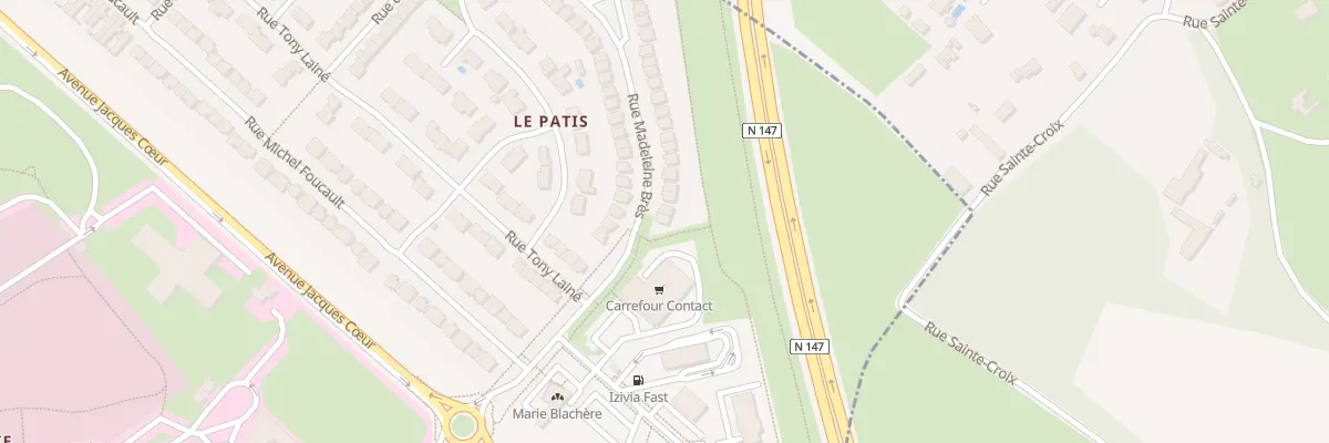 Plan du 74 Rue Madeleine Bres à Poitiers