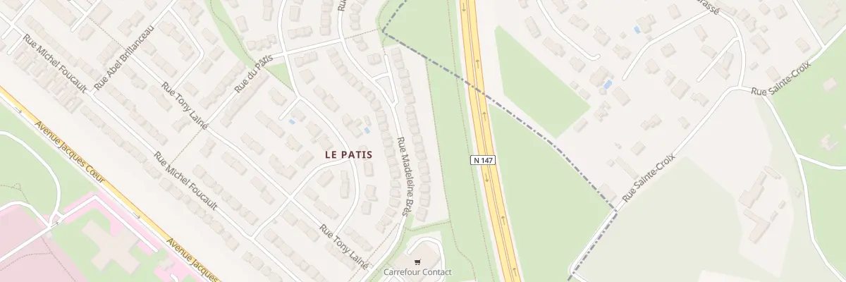 Plan du 54 Rue Madeleine Bres à Poitiers