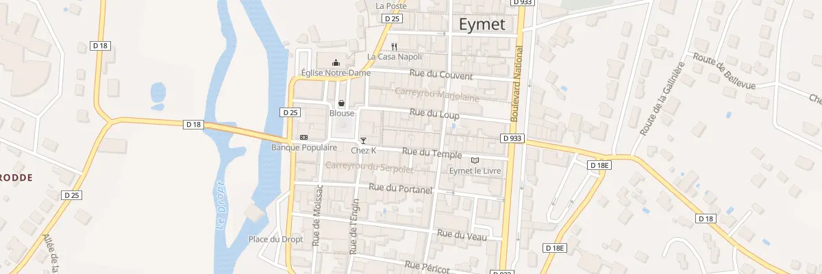 Plan du 28 Rue du Temple à Eymet