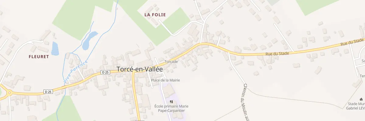 Plan du 10 Rue de la Poste à Torcé-en-Vallée