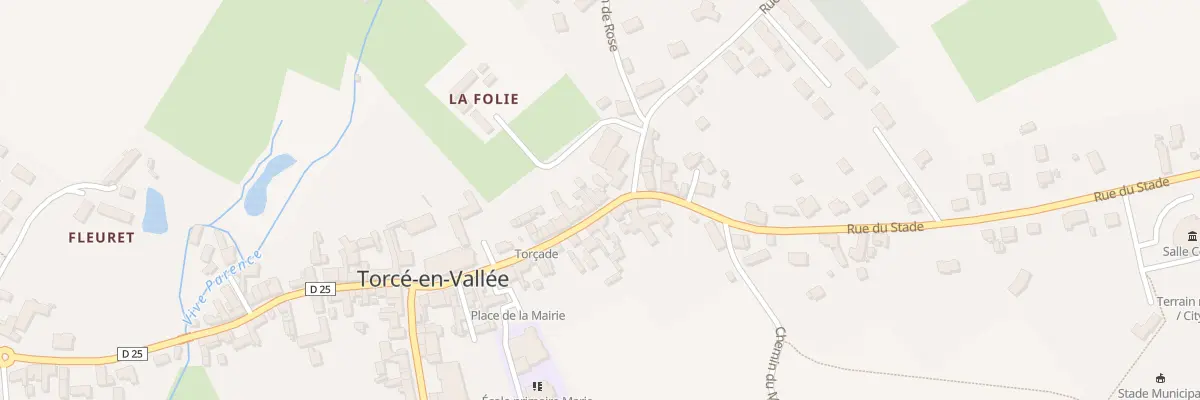 Plan du 19 Rue de la Poste à Torcé-en-Vallée