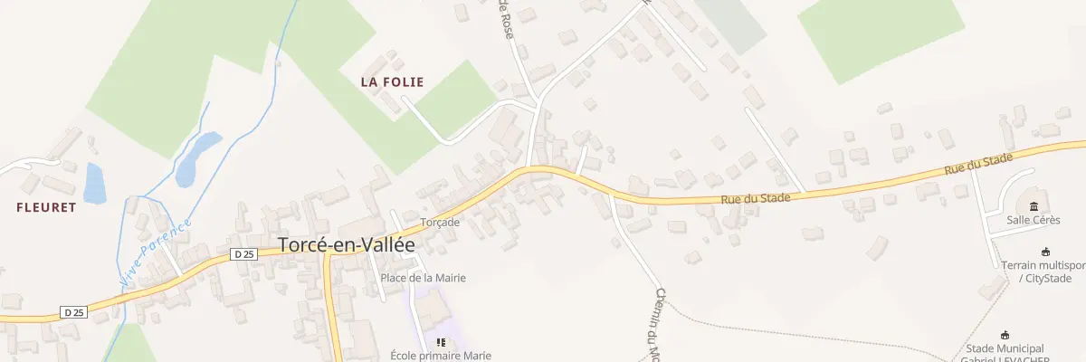 Plan du 18 Rue de la Poste à Torcé-en-Vallée