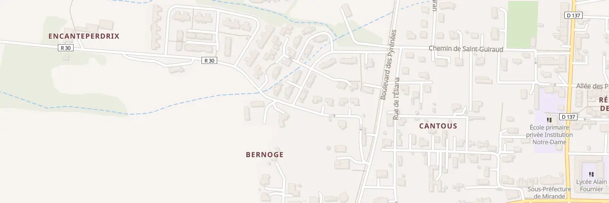 Plan du 1 Rue 1e Armee Francaise Rhin Da à Mirande