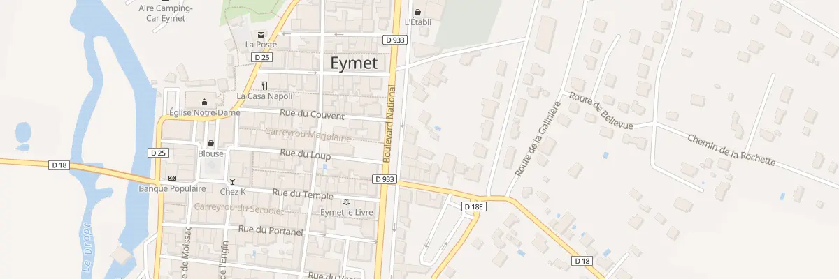 Plan du 33 Bd National à Eymet
