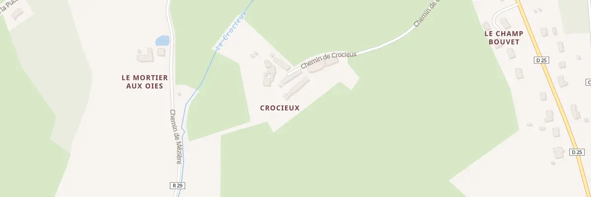 Plan du 381 Che de Crocieux à Lombron
