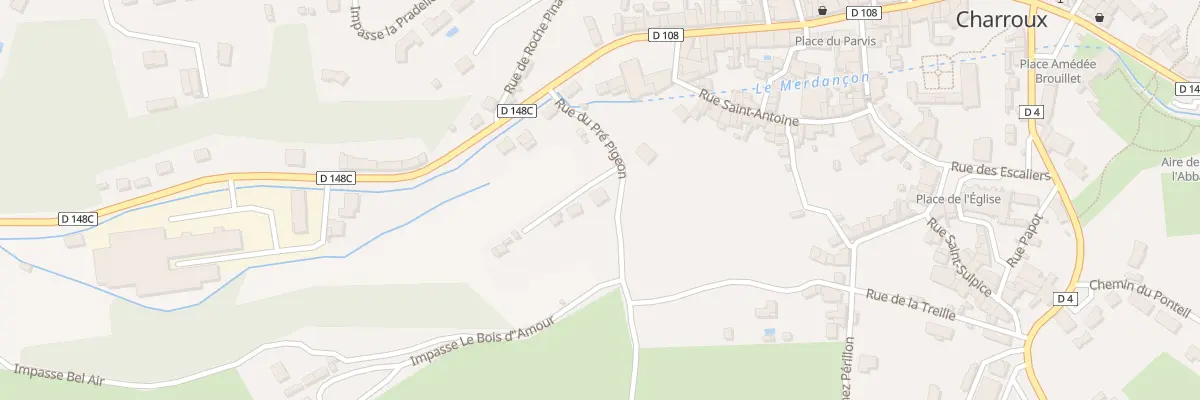 Plan du 3 Rue du Pré Pigeon à Charroux