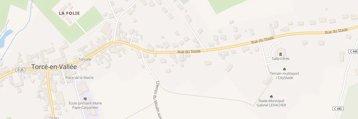 Plan du 14 Rue du Stade à Torcé-en-Vallée