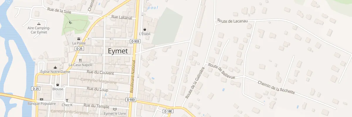 Plan du 26 Av Mal de Lattre de Tassigny à Eymet