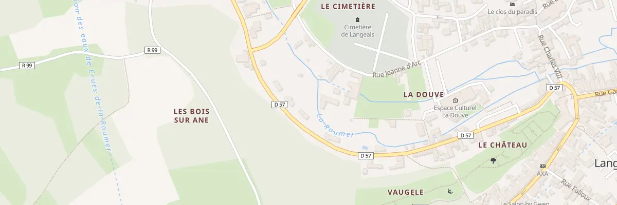 Plan du 1710 La Douve à Langeais
