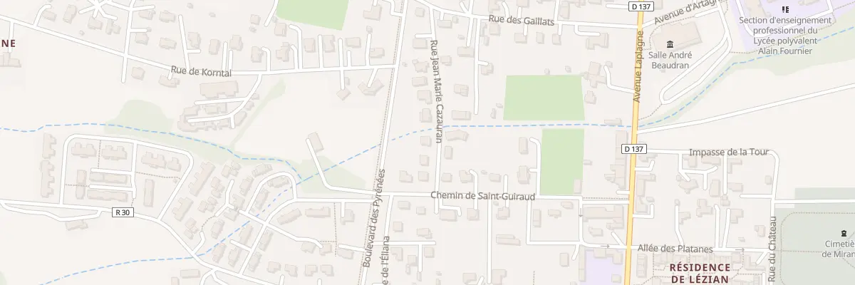 Plan du 14A Rue Jean Marie Cazauran à Mirande