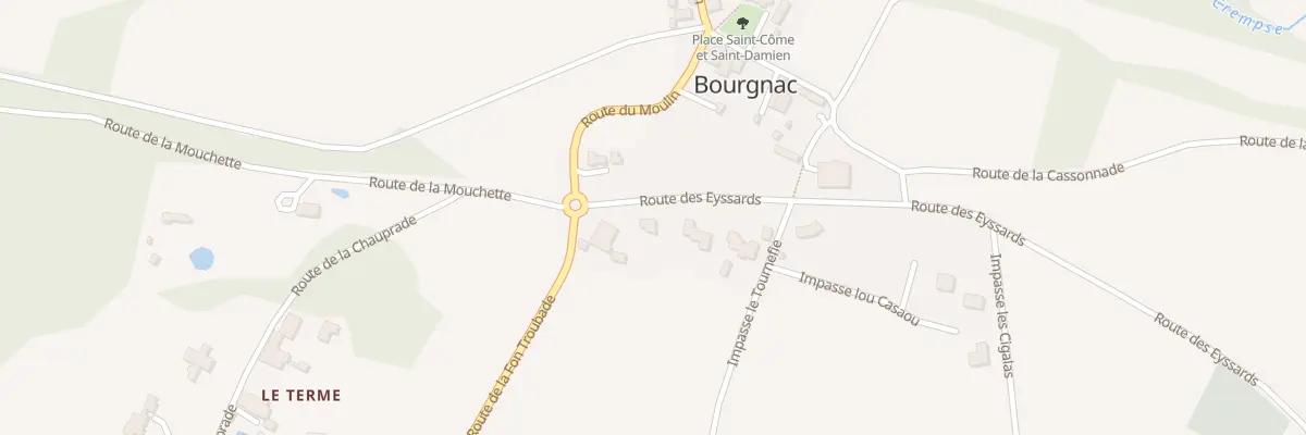 Plan du 82 Le Bourg à Bourgnac