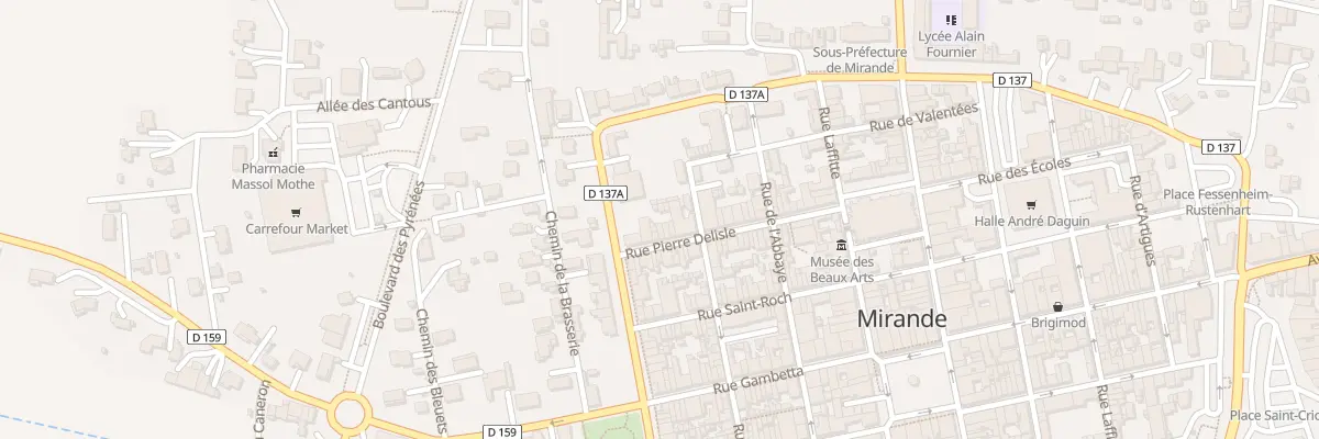 Plan du 38 Rue Pierre Delisle à Mirande