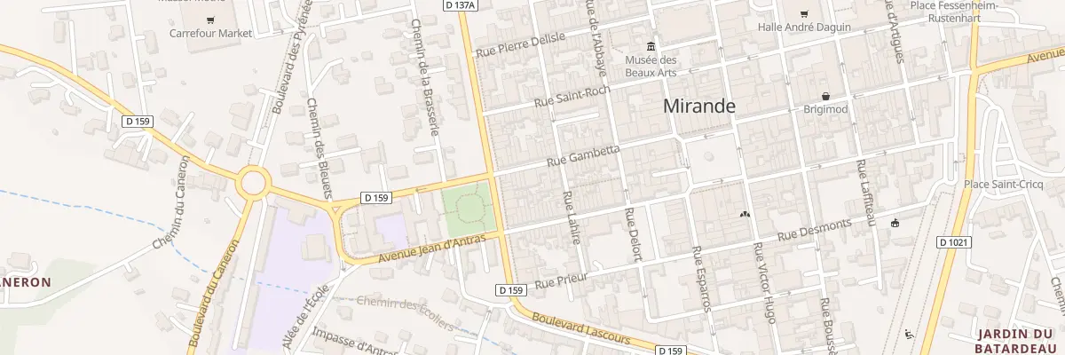 Plan du 33 Rue Gambetta à Mirande