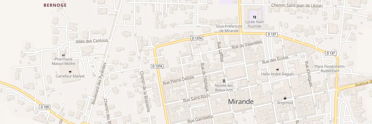 Plan du 14 Rue Xaintrailles à Mirande