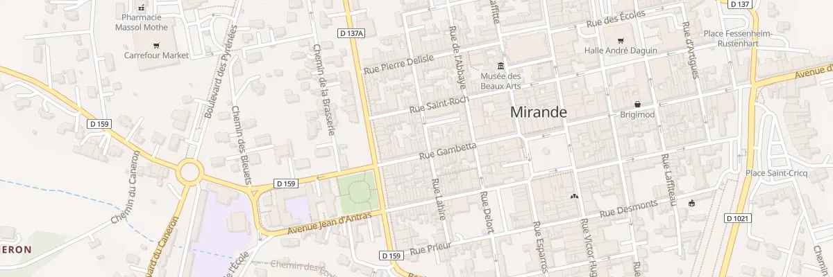 Plan du 28 Rue Gambetta à Mirande