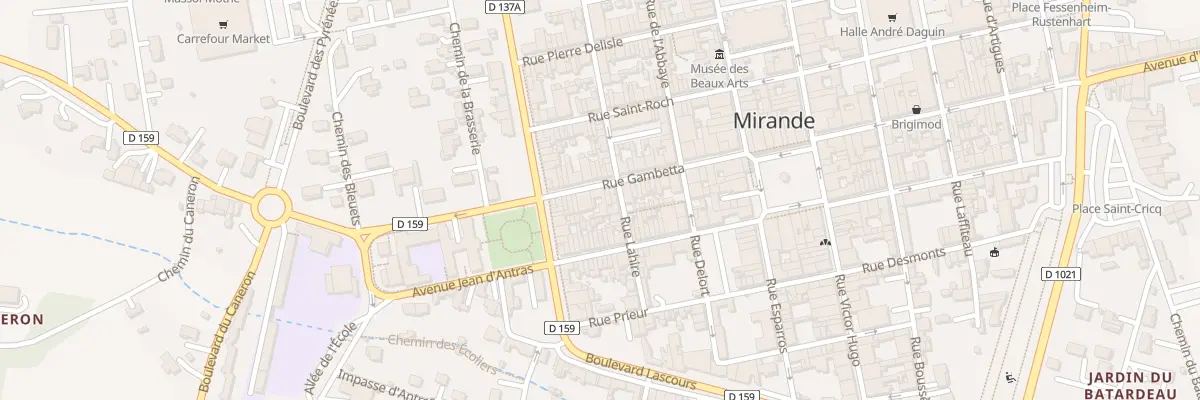 Plan du 29 Rue Gambetta à Mirande