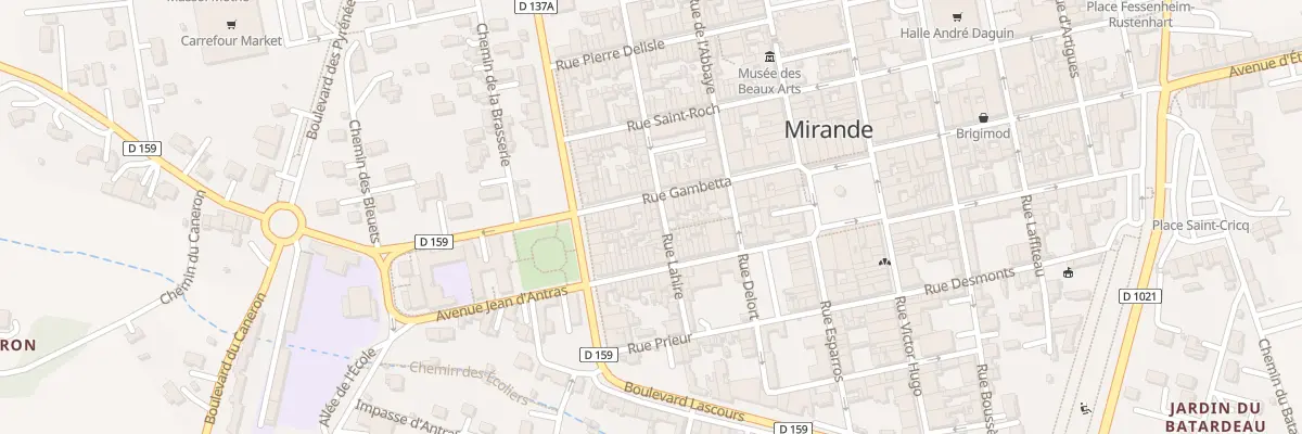 Plan du 27 Rue Gambetta à Mirande
