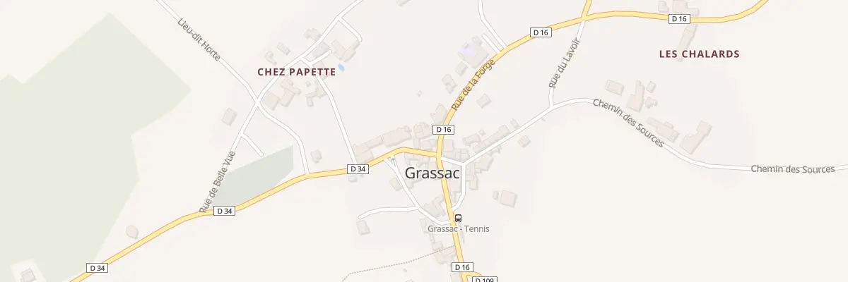 Plan du 5000 Le Bourg à Grassac