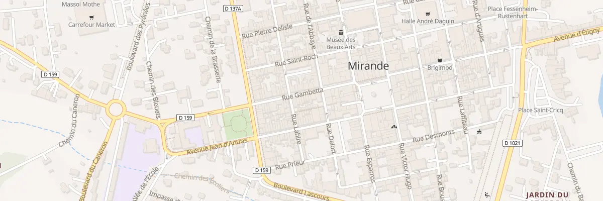 Plan du 21 Rue Gambetta à Mirande