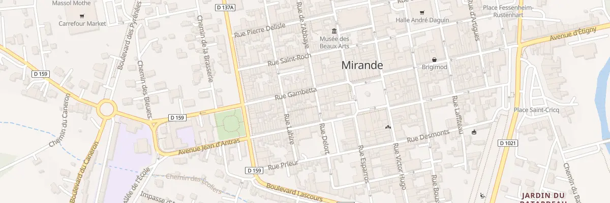 Plan du 13 Rue Gambetta à Mirande