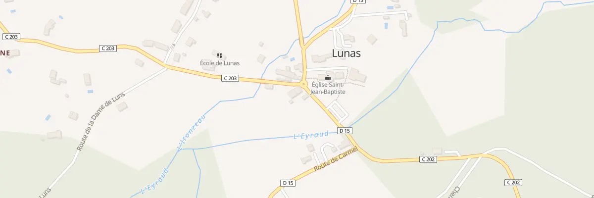 Plan du 92 Rte de Léonie à Lunas