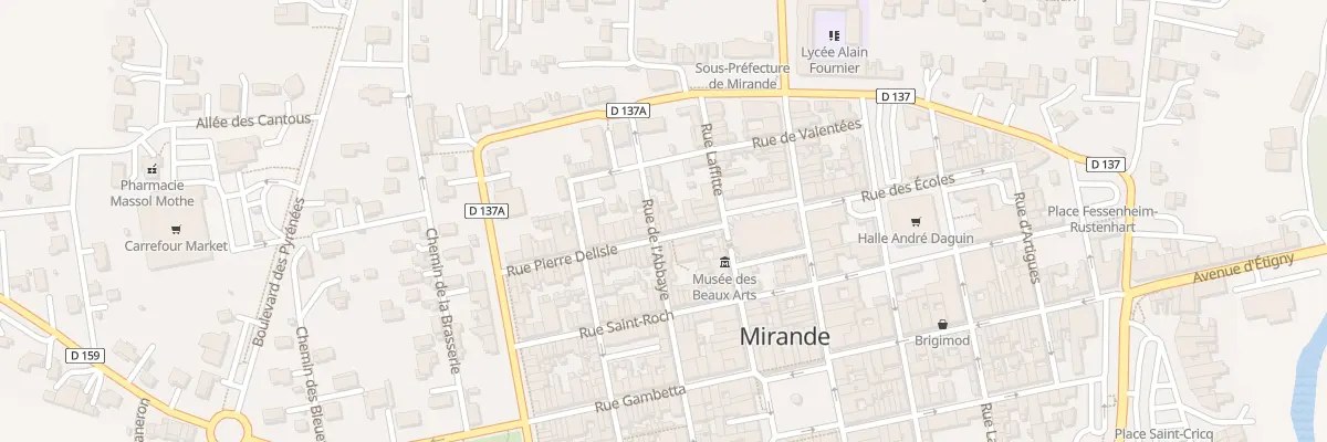Plan du 12 Rue Pierre Delisle à Mirande