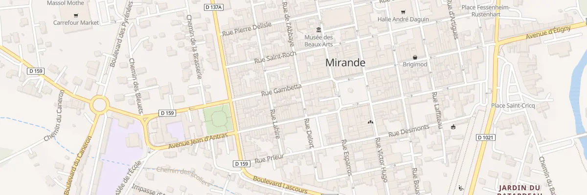 Plan du 11 Rue Gambetta à Mirande