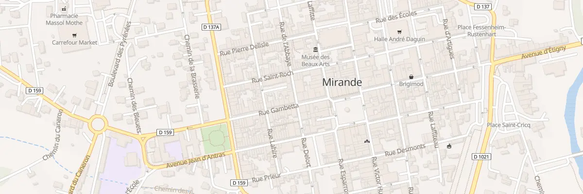 Plan du 12 Rue Gambetta à Mirande