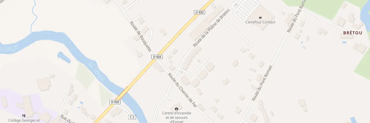 Plan du 2 Rte de la Plaine de Bretou à Eymet