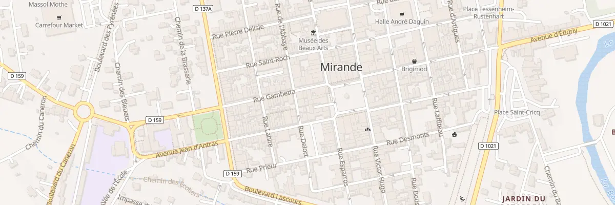 Plan du 5 Rue Gambetta à Mirande