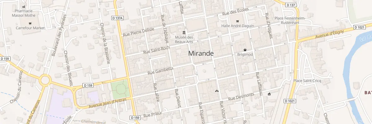 Plan du 4 Rue Gambetta à Mirande