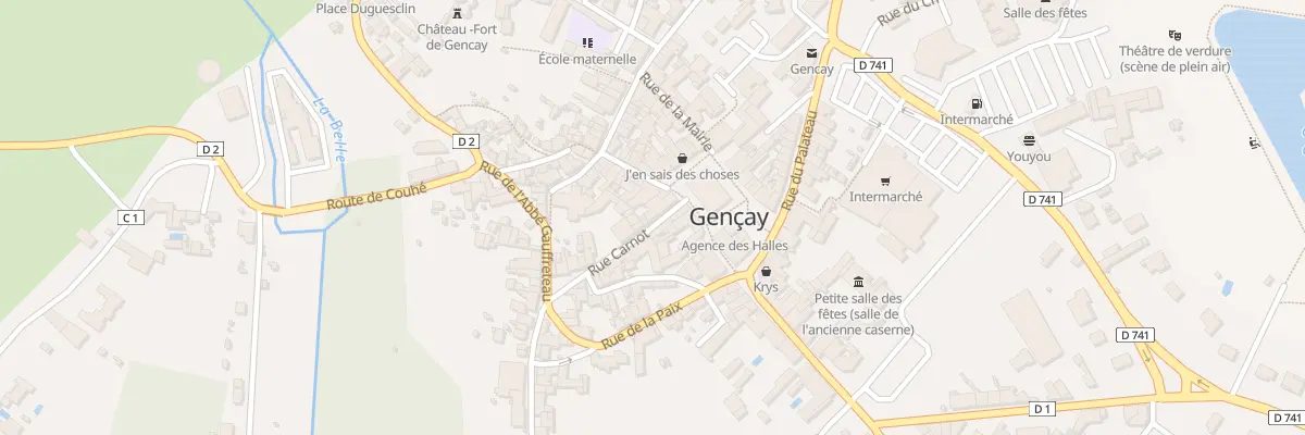 Plan du 1B Rue Carnot à Gençay