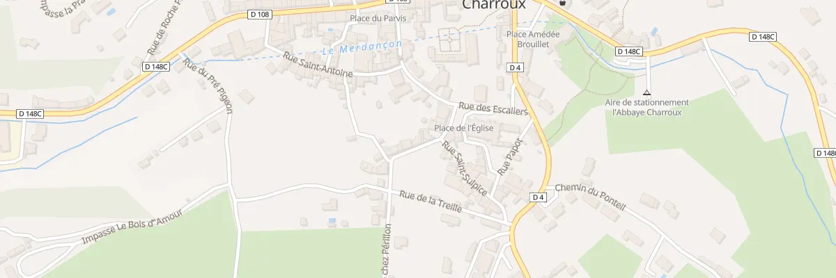 Plan du 6 Rue de Chez Périllon à Charroux