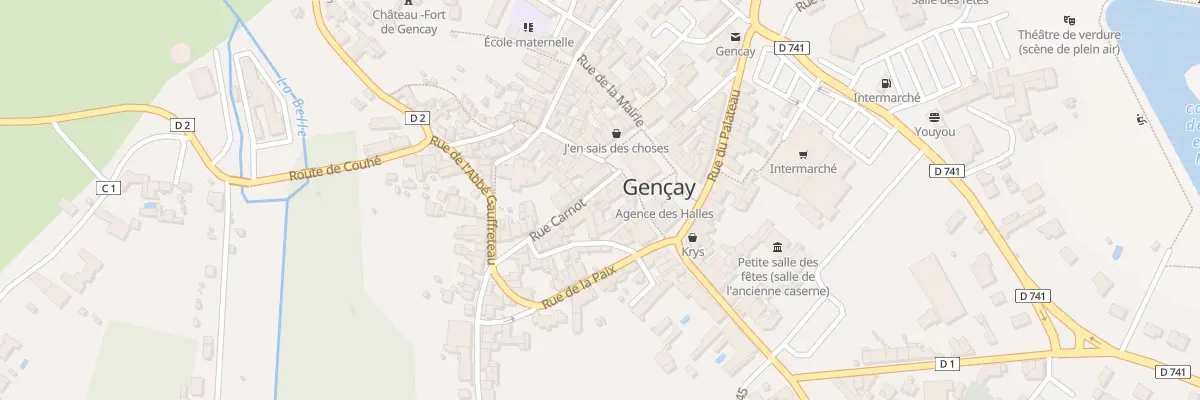 Plan du 2 Rue Carnot à Gençay