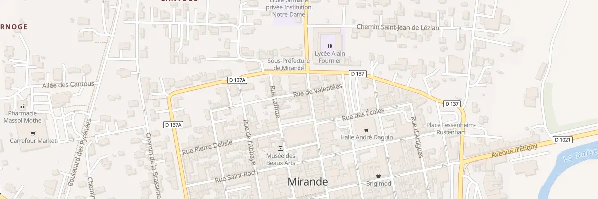 Plan du 7 Rue Laplagne à Mirande