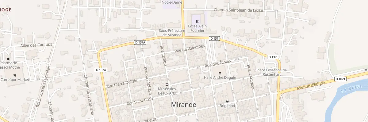 Plan du 1B Rue Laplagne à Mirande