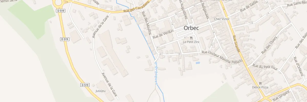 Plan du 25 Rue des Moulins à Orbec