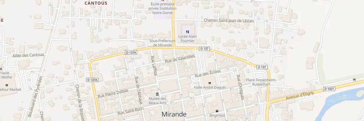 Plan du 12 Rue Laplagne à Mirande