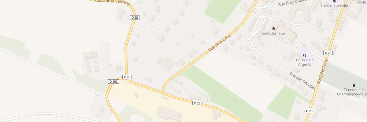Plan du 34 Rue de la Gare à Champagne-Mouton