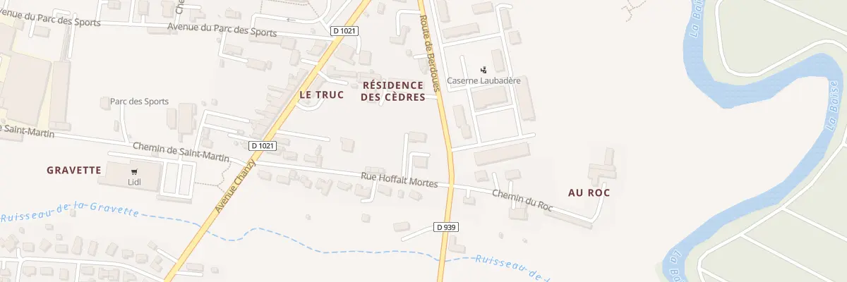 Plan du 5 Rue Hoffalt Mortes à Mirande