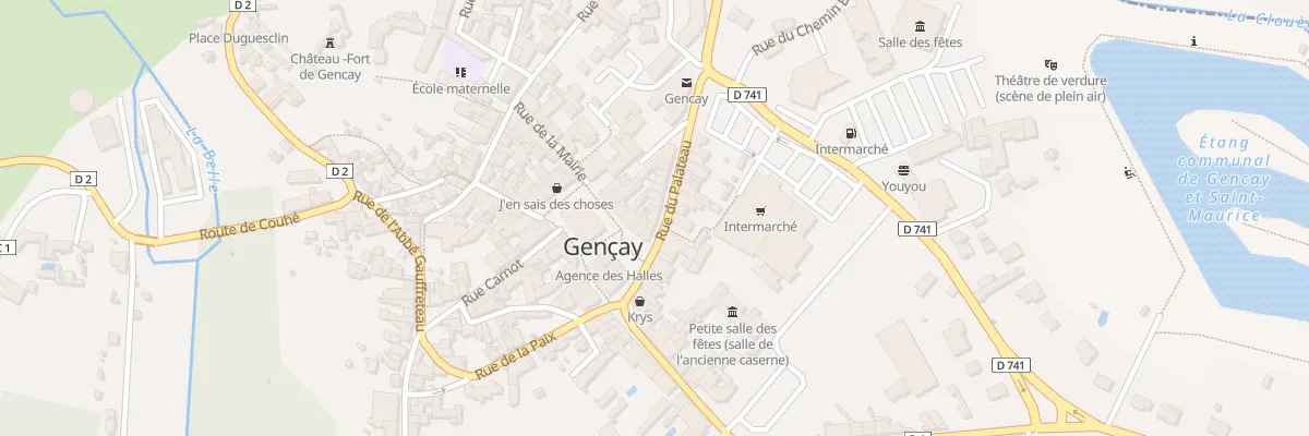 Plan du 4 Rue du Palateau à Gençay