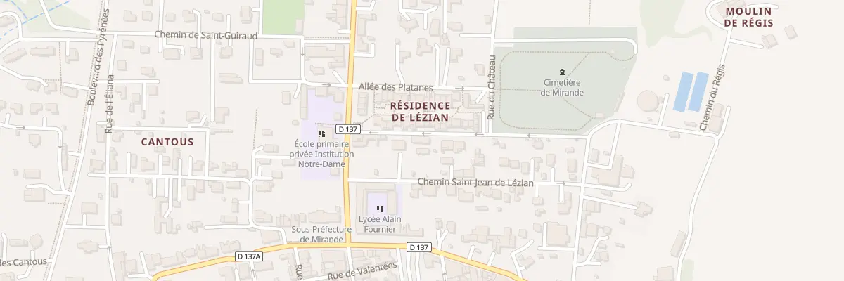 Plan du 6 Che de Regis à Mirande