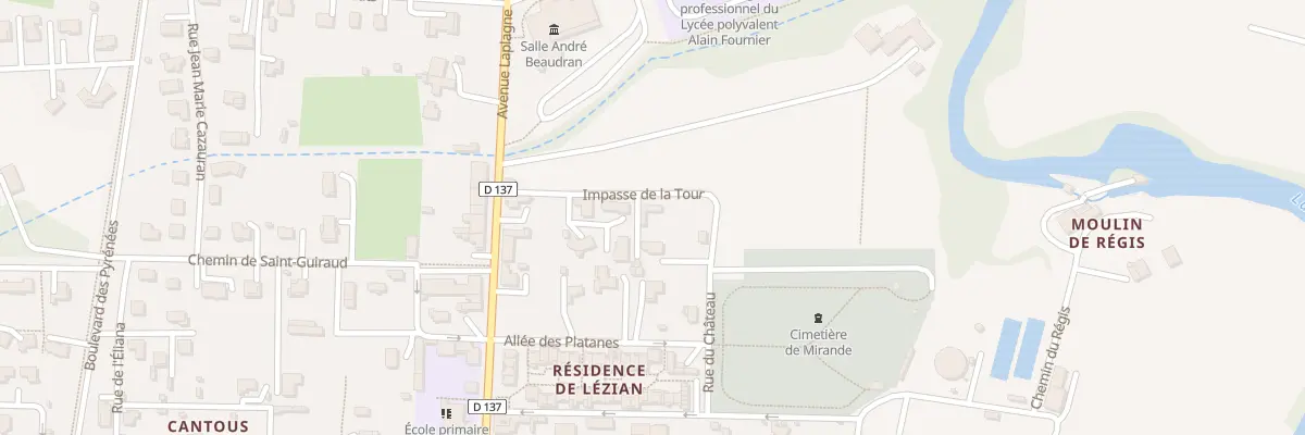 Plan du 8A Imp de la Tour à Mirande