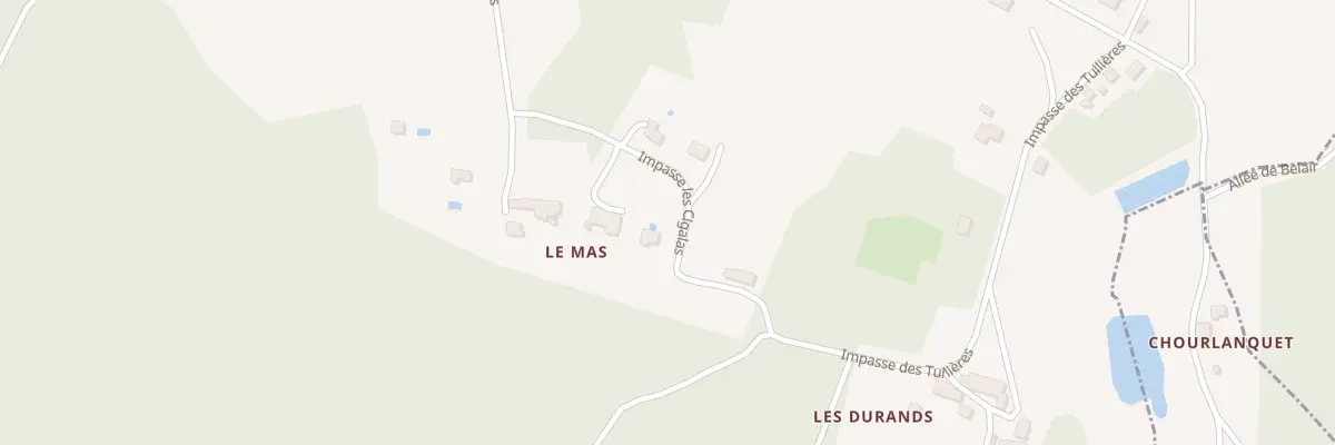 Plan du 1026 Le Mas à Bourgnac