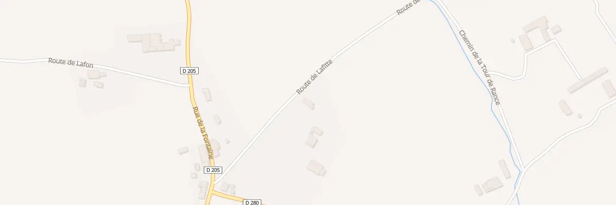 Plan du 206 Rte de Lafitte à Bourran