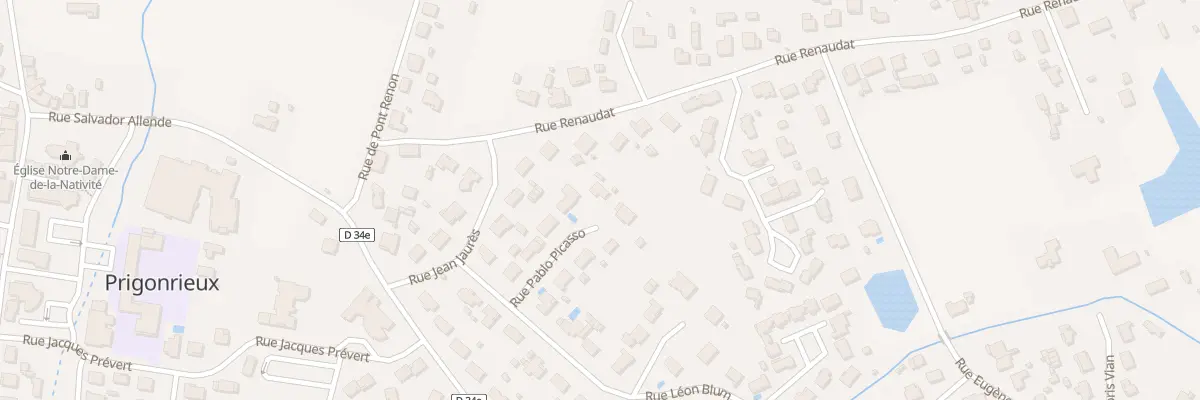 Plan du 12 Rue Pablo Picasso à Prigonrieux