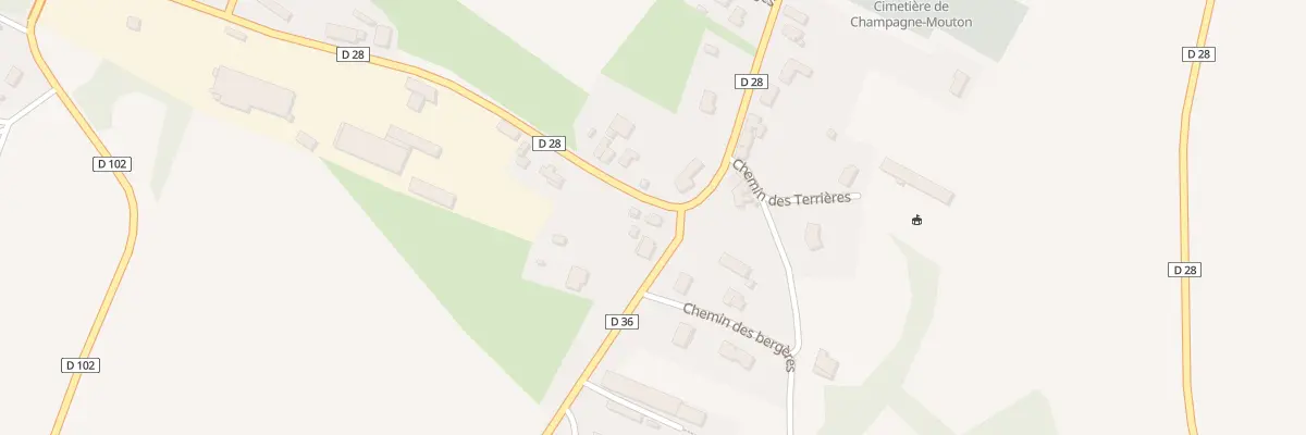 Plan du 8 Rue du Petit Mairat à Champagne-Mouton