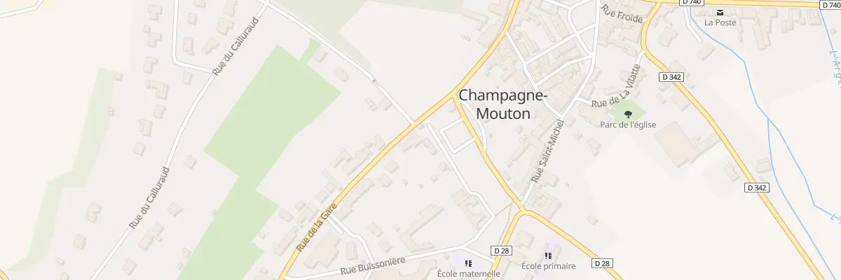 Plan du 2 Pl du Champ de Foire à Champagne-Mouton