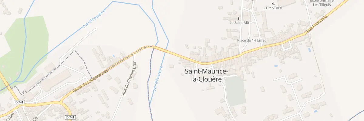 Plan du 1 Rue Principale à Saint-Maurice-la-Clouère
