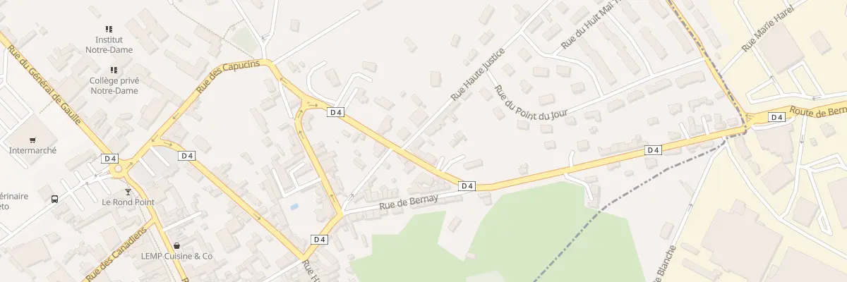 Plan du 2 Rue Haute-Justice à Orbec